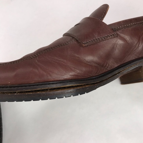 Coach Mens 8.5 Mackenzie Penny Loafers Shoes Brown Leather Italy - Picture 13 of 14